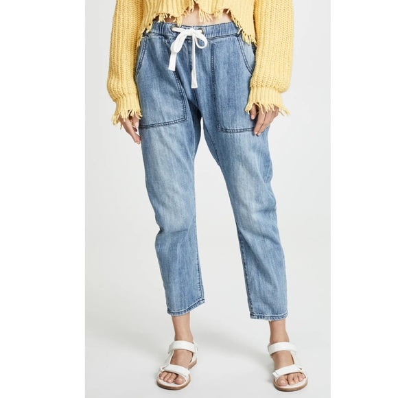 One Teaspoon Shabbies Drawstring Boyfriend Jeans Parachute Dropped Crotch Size M - Picture 1 of 15